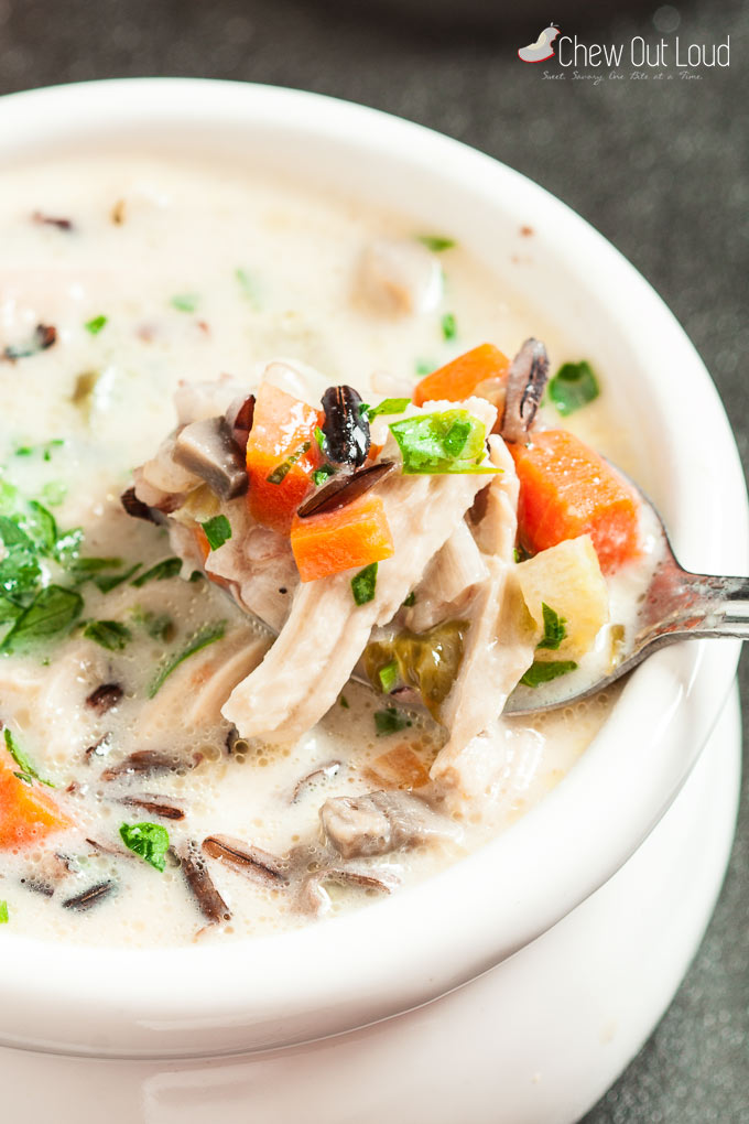 creamy wild rice chicken soup 5