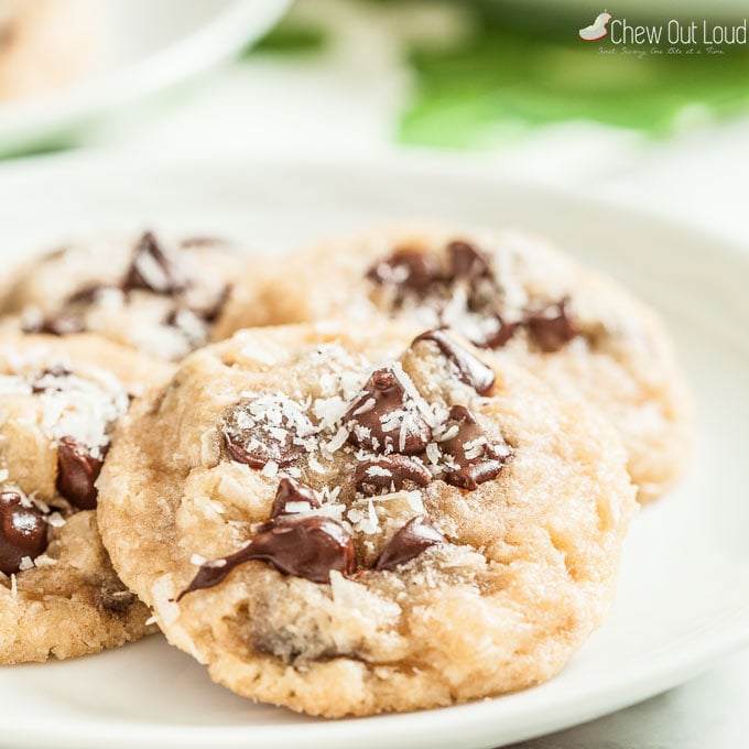 coconut chocolate chip cookies 2