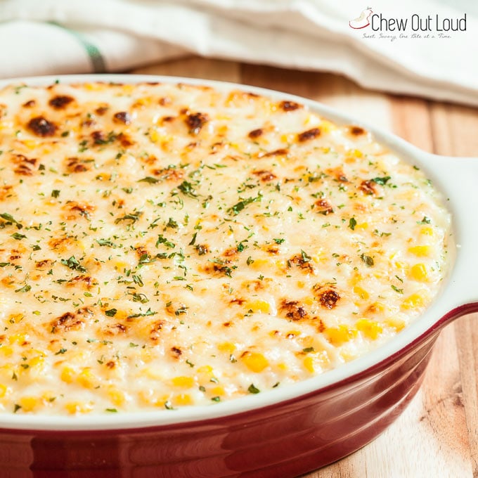 creamed corn recipe, creamed corn au gratin