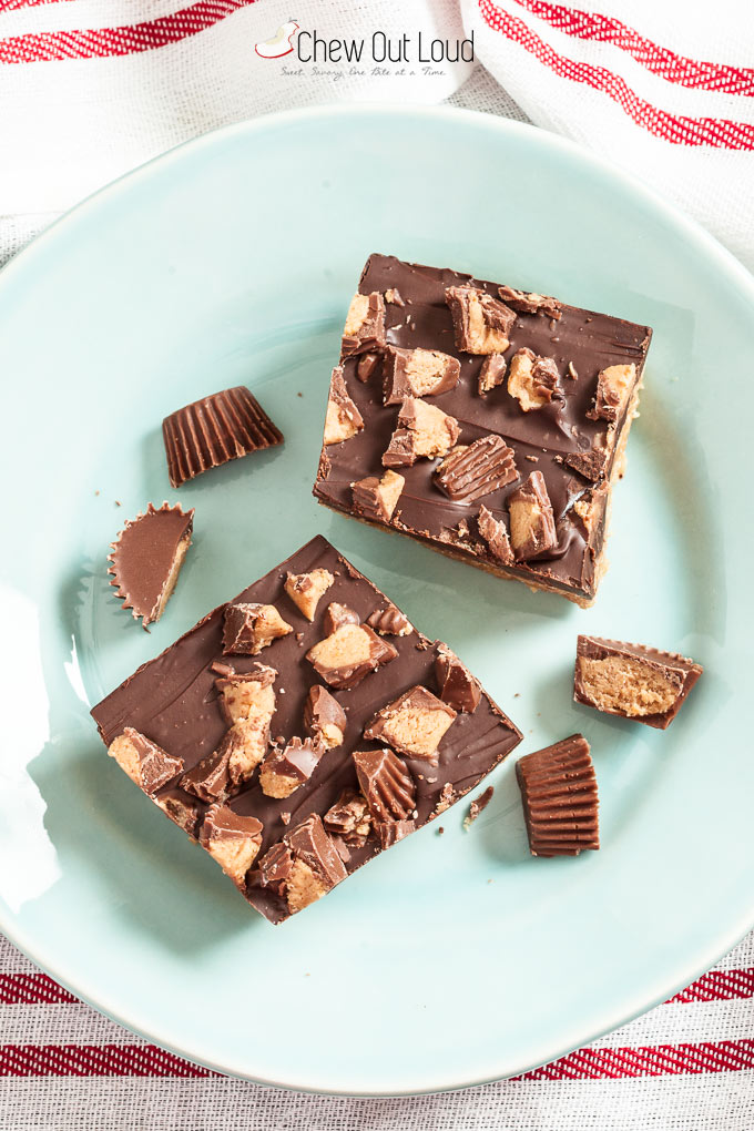 chocolate peanut butter crispy bars 5