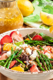 strawberry asparagus farro salad
