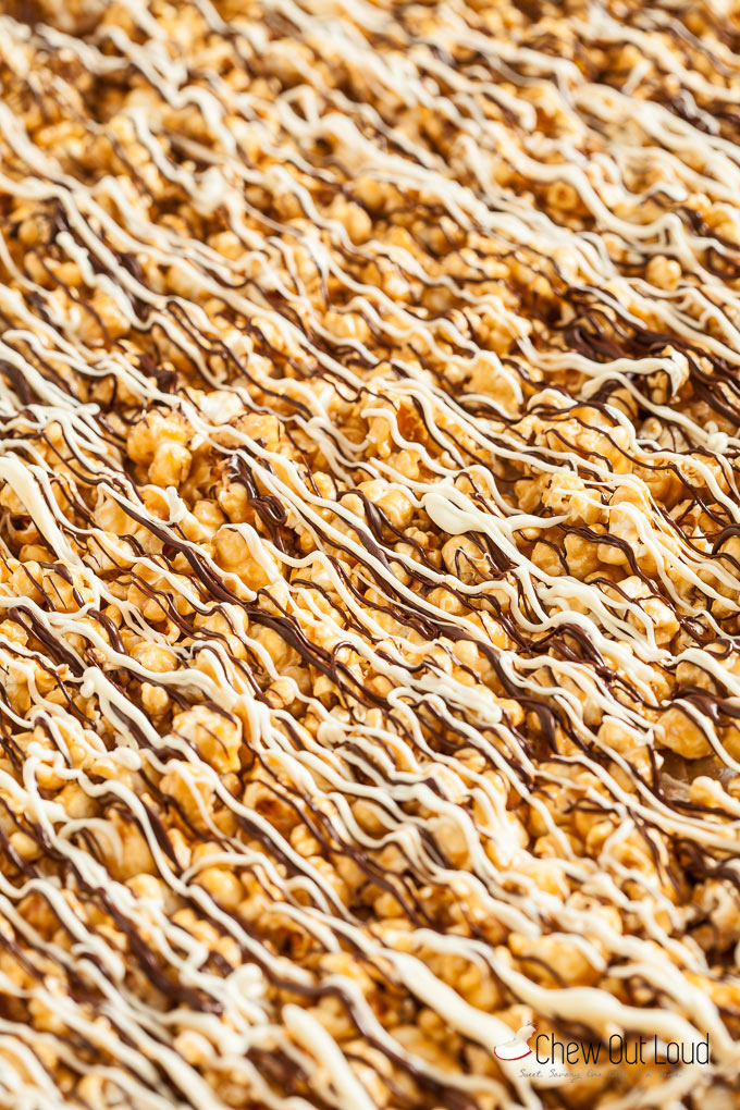 zebra caramel popcorn