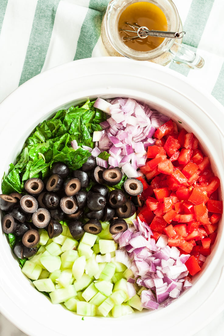 Easy chopped greek salad