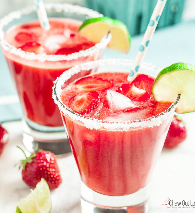 Strawberry Margaritas with Lime