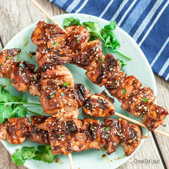 sweet and spicy chicken skewers 1