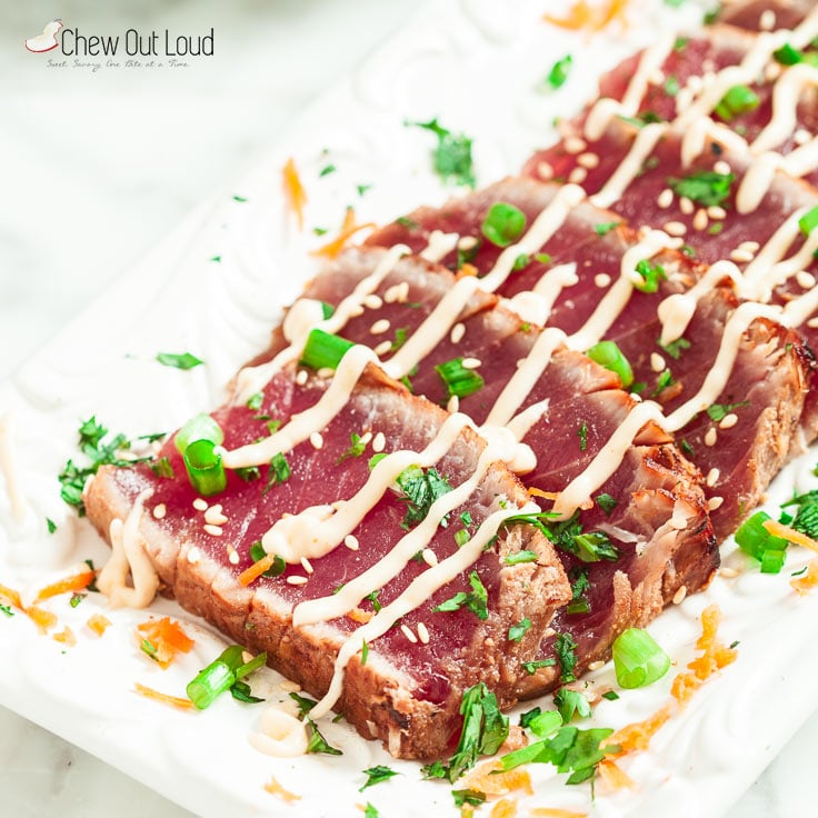 Marinated Seared Ahi Tuna Chew Out Loud