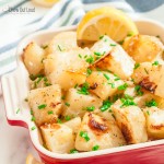 Garlic Lemon Potatoes with Chopped of Chives