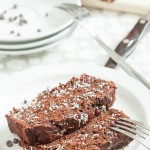 Sliced of Zucchini Chocolate Bread with Shredded Coconut