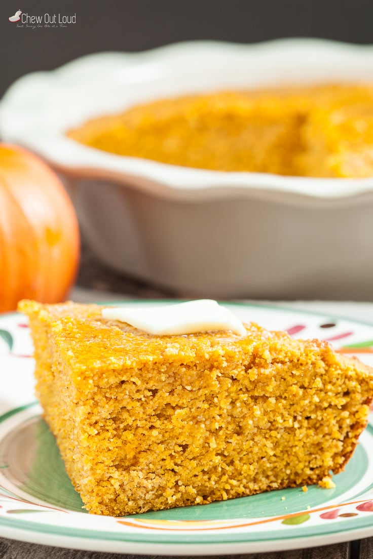 Autumn Pumpkin Cornbread - Chew Out Loud