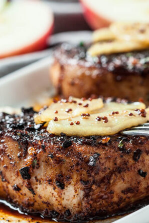 Pork Chops with Sliced Apple