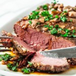 slow cooker brisket on a plate