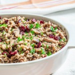 One Pot Wild Rice Stuffing with Parsley