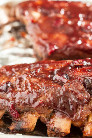 BBQ Ribs with Cranberry Sauce