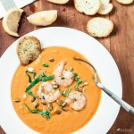 A Plate of Pumpkin Shrimp Bisque