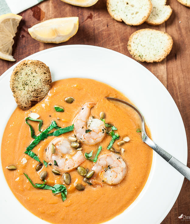 A Plate of Pumpkin Shrimp Bisque