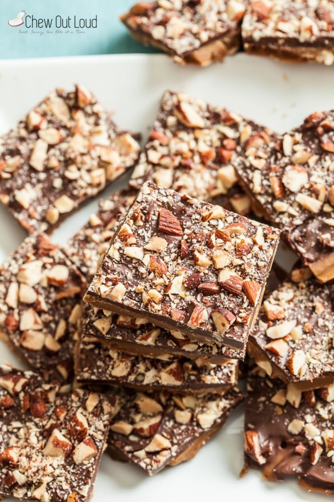 homemade almond roca or English toffee. 