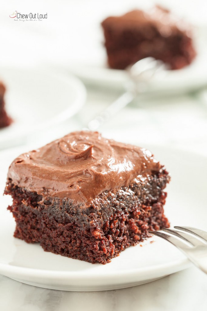 Chocolate Dump Cake with Frosting Chew Out Loud