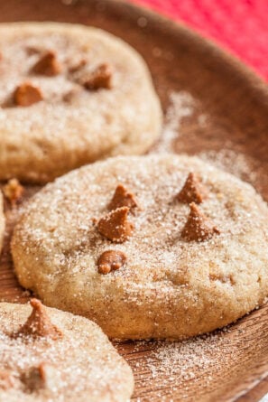Pudding Cookies with Cinnamon Sugar Sprinkle