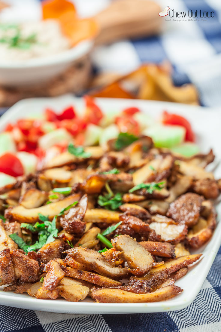 homemade chicken shawarma