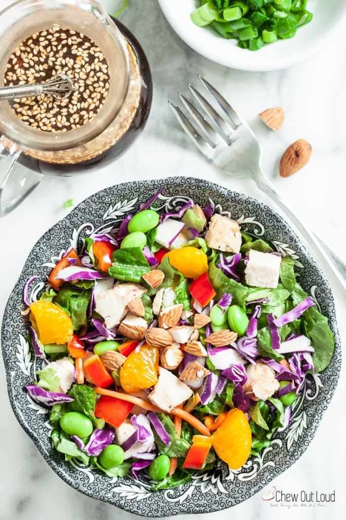 Chinese Chicken Salad with Chopped Almonds