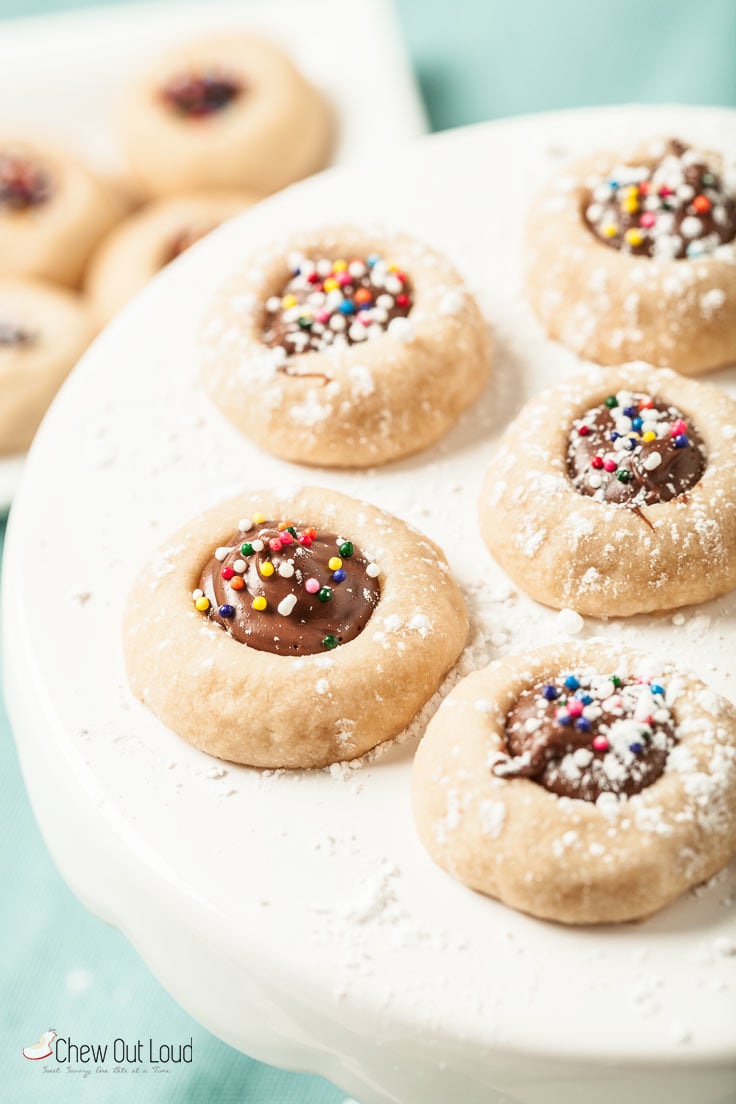 Nutella Shortbread Thumbprint cookies 3