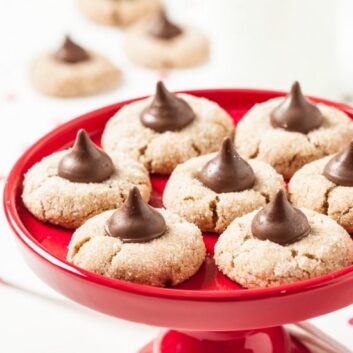 Almond Cookies with Chocolate Kisses