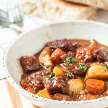 Beet Stew in a bowl