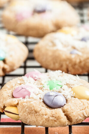 Coconut Cookies with M&M's