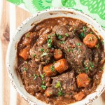 A Pot of Slow-Cooked Beef with Carrot