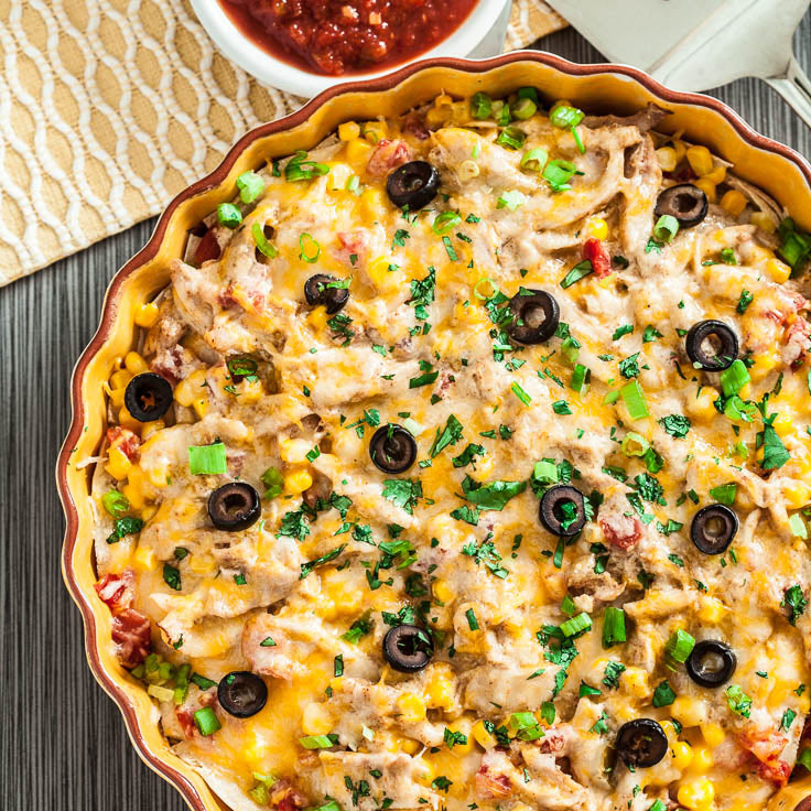 healthier chicken enchilada bake 0