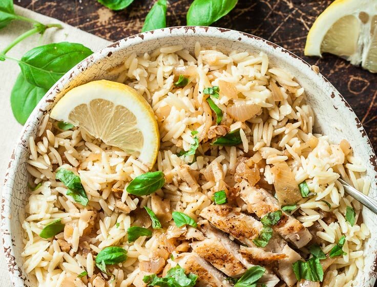 lemon basil chicken orzo