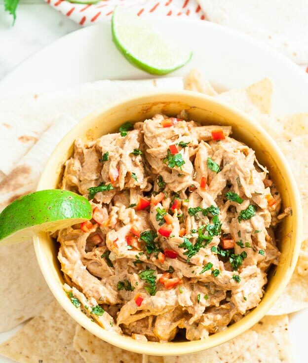 Mexican Style Chicken Salad with Chips