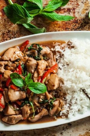 Thai Basil Chicken with Rice