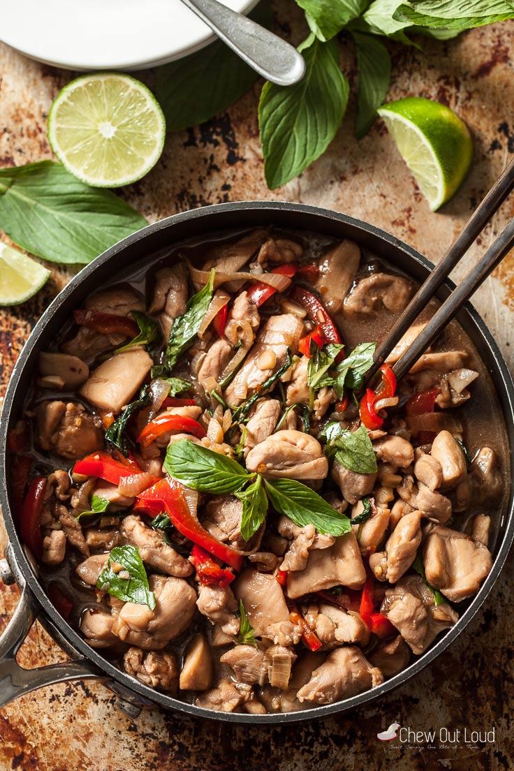 Thai Basil chicken with Peppers 1