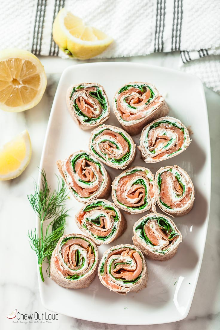 smoked salmon roll-ups