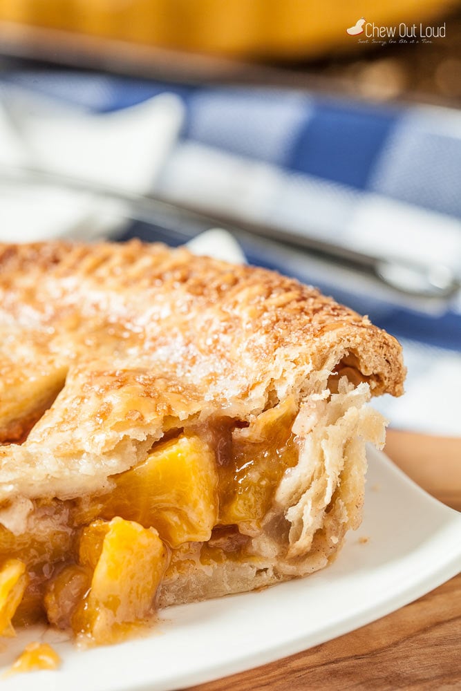 peach pie with butter crust