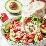 Strawberry Spinach Avocado chicken Salad with Poppyseed Dressing 0