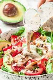 Strawberry Spinach Avocado chicken Salad with Poppyseed Dressing 0
