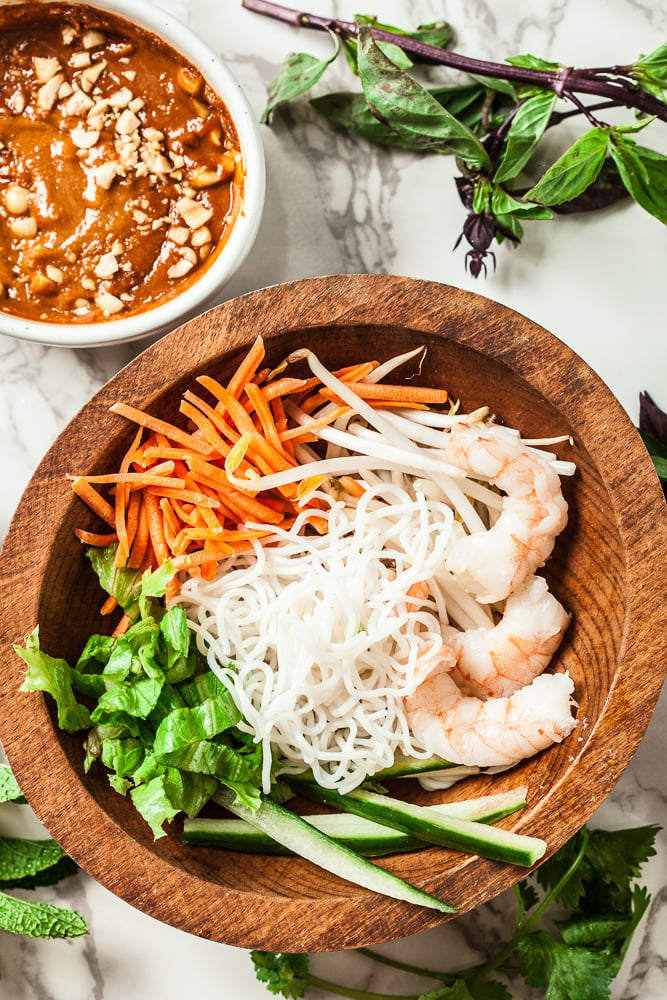 vietnamese spring roll bowl