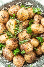 garlic herb roasted baby potatoes
