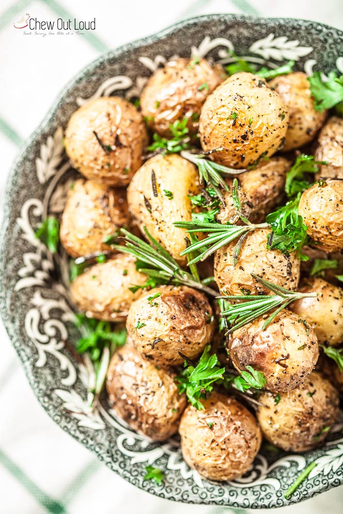 Garlic herb Roasted Baby Potatoes