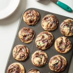 nutella cupcakes in muffin tin.