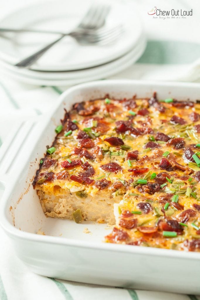 Bacon and Egg Breakfast Casserole - Chew Out Loud