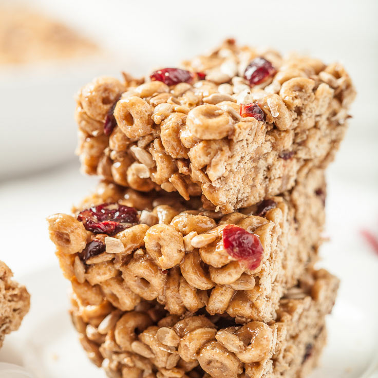 Stacked of Cereal Protein Bars