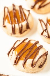 Cookies with Caramel and Chocolate Toppings