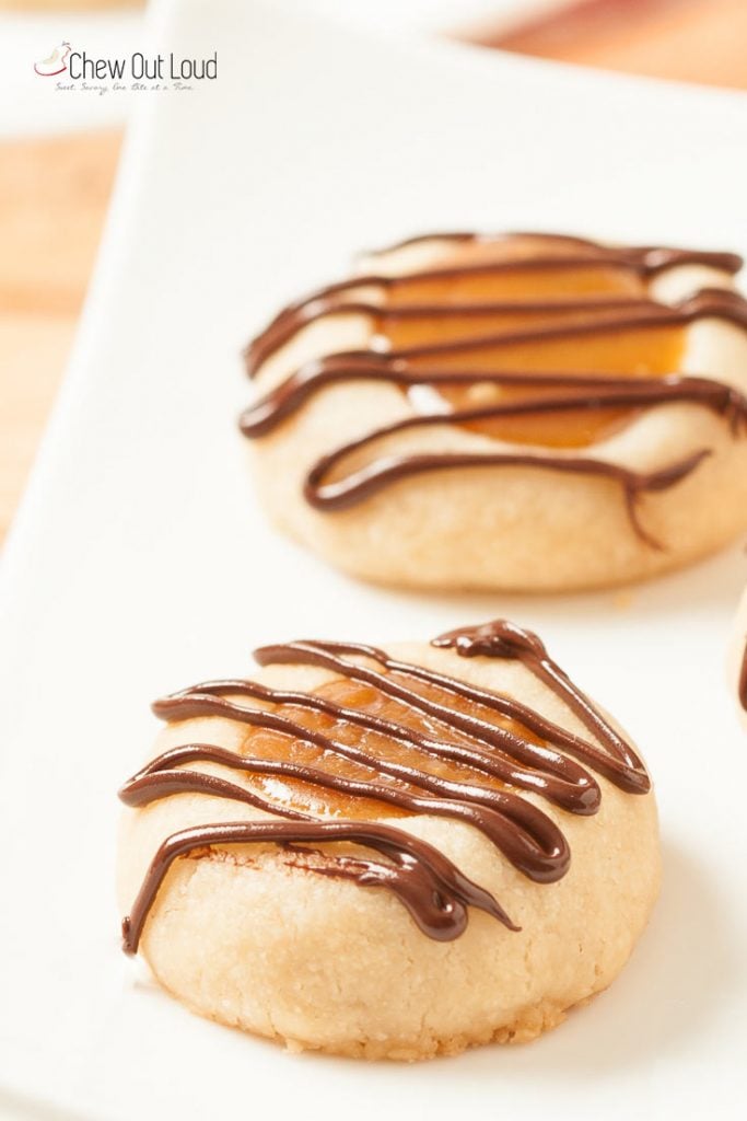 twix thumbprint cookies