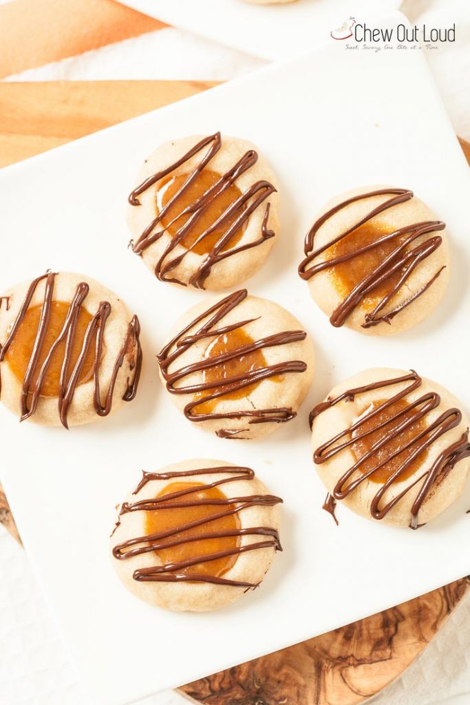 twix thumbprint cookies