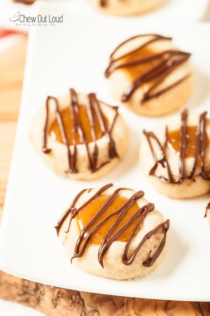 twix thumbprint cookies