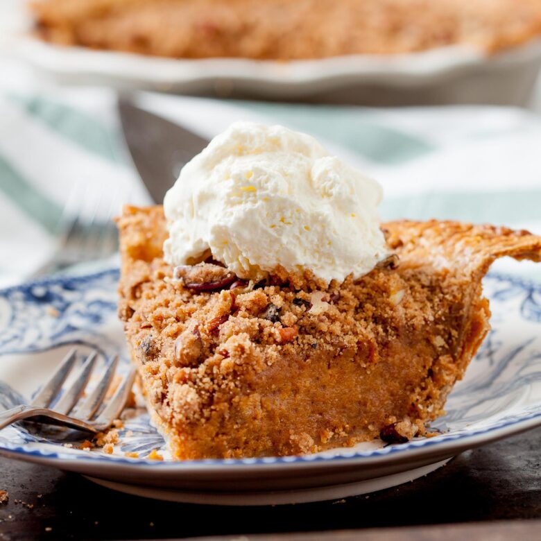 Sweet Potato Pie with Crumble Topping Square