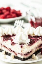 White Chocolate Raspberry Cheesecake
